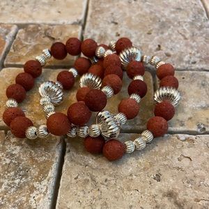 🆕 Custom 3-Piece Lava Beads Bracelet Set